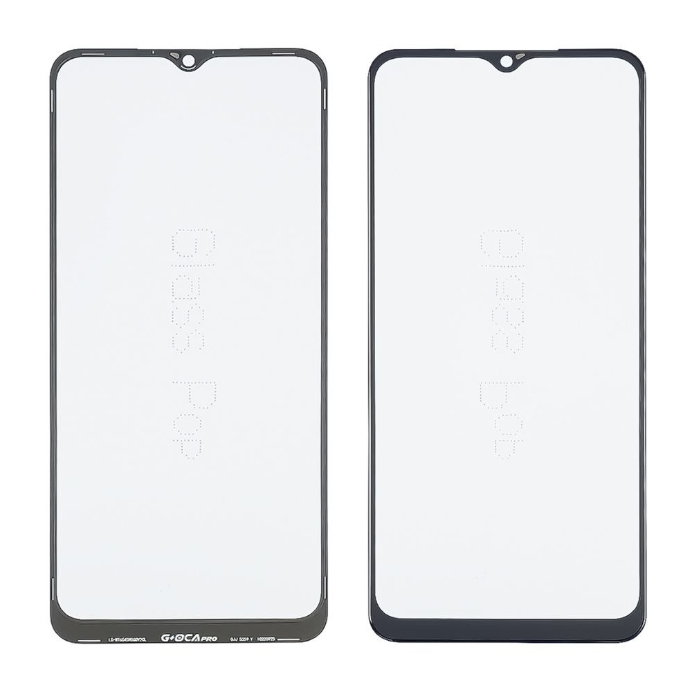 Стекло дисплея с OCA пленкой Samsung SM-A045 Galaxy A04 черное с олеофобным покрытием, закаленное G+OCA Pro
