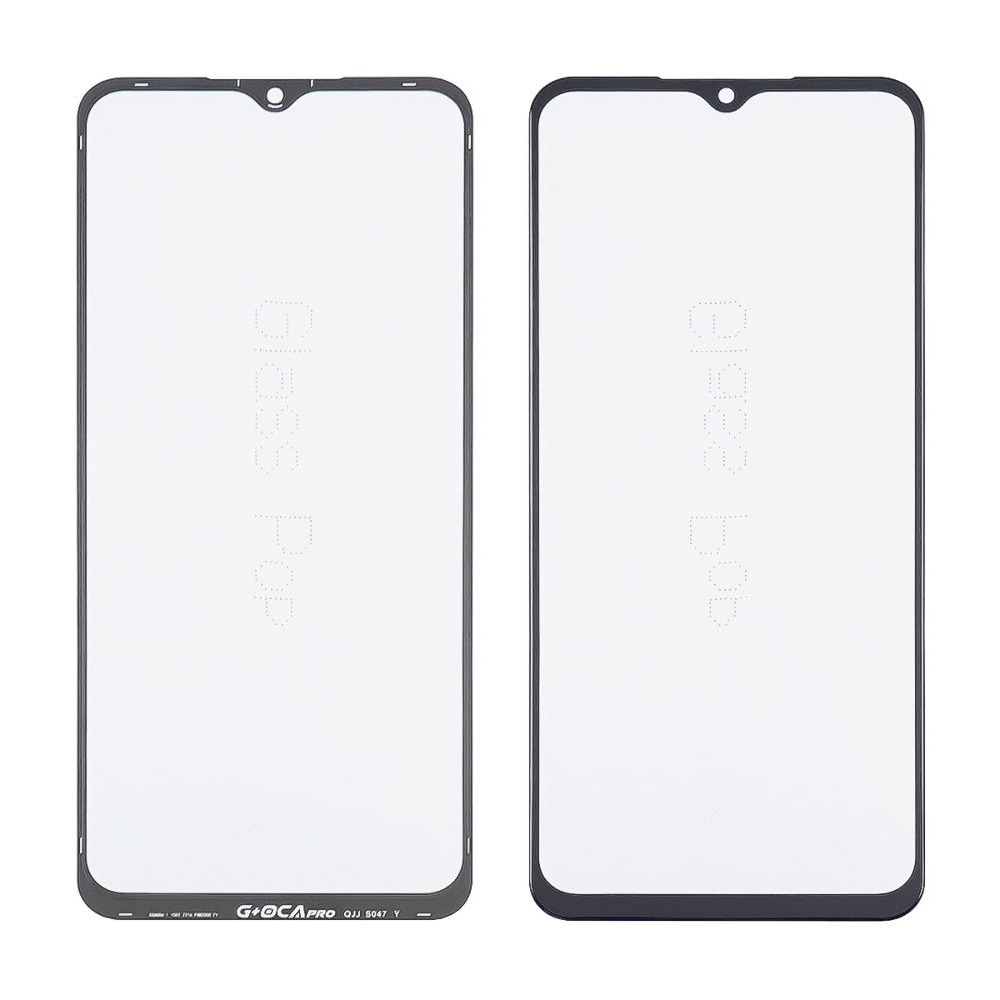 Стекло дисплея с OCA пленкой Samsung SM-A135 Galaxy A13 черное с олеофобным покрытием, закаленное G+OCA Pro
