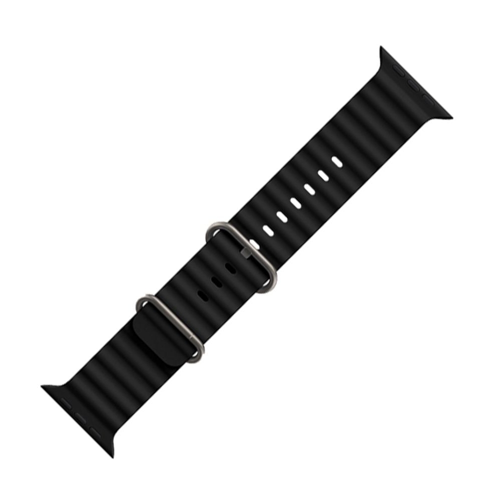 Ремешок силиконовый Hoco iWatch WA12 marine double buckle 42/ 44/ 45/ 49mm, чорний