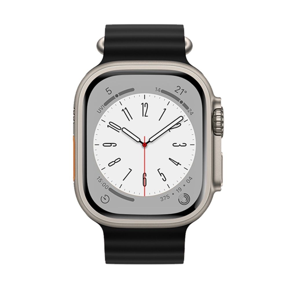 Ремешок силиконовый Hoco iWatch WA12 marine double buckle 42/ 44/ 45/ 49mm, чорний