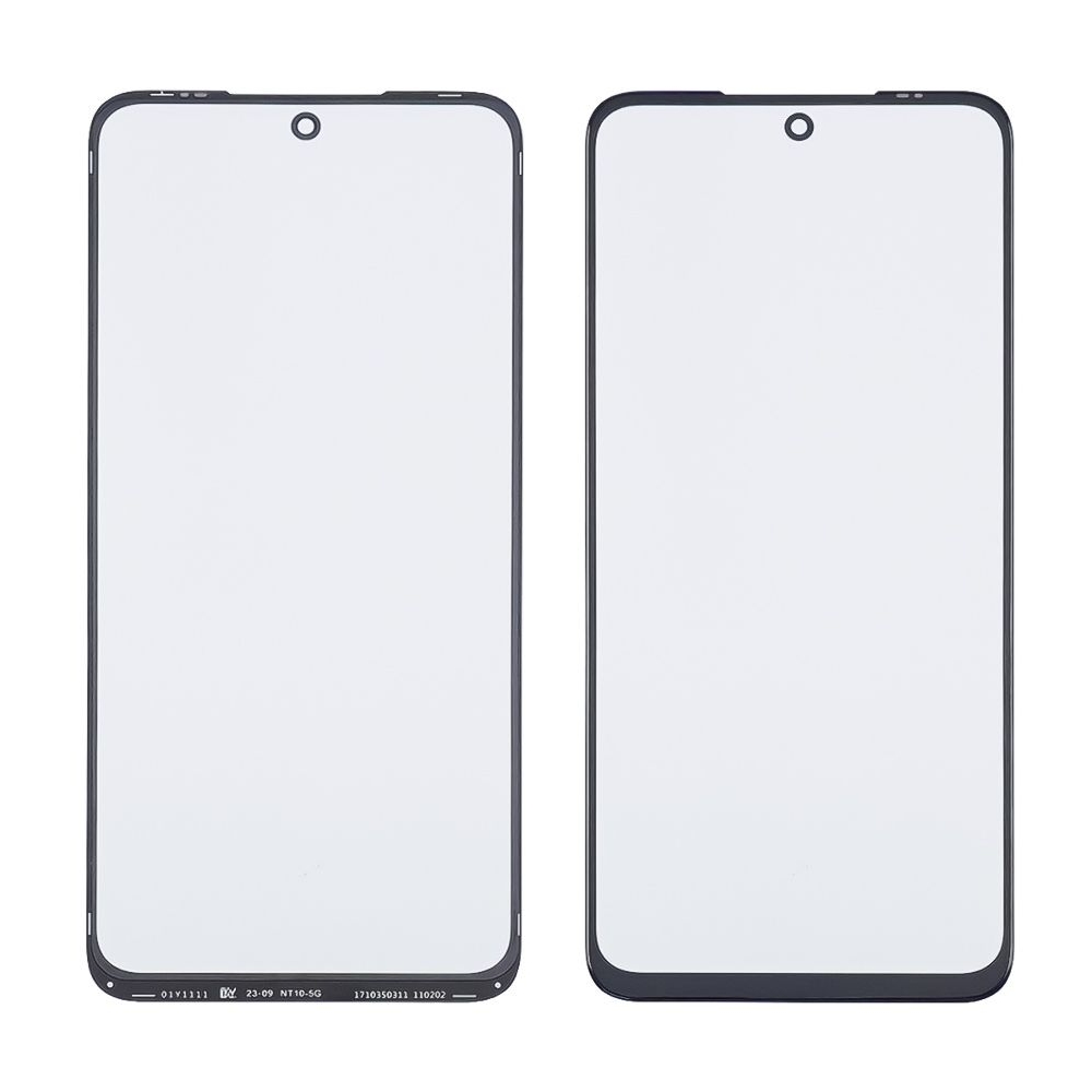 Стекло дисплея с OCA пленкой Xiaomi Redmi 10 черное с олеофобным покрытием, закаленное