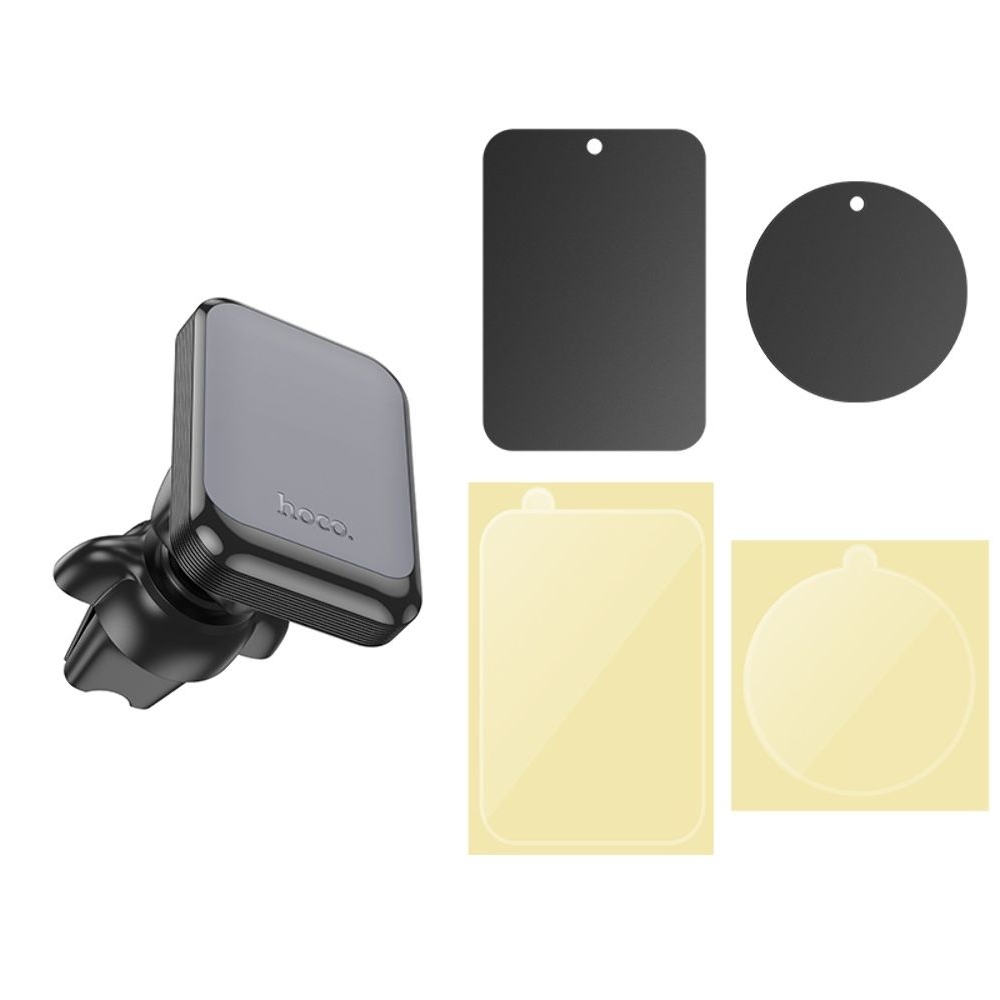 Автодержатель Hoco H24, магнитный, чорний, сірий