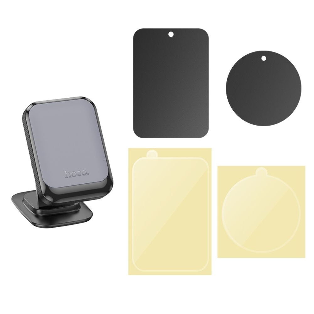Автодержатель Hoco H25, магнитный, чорний, сірий