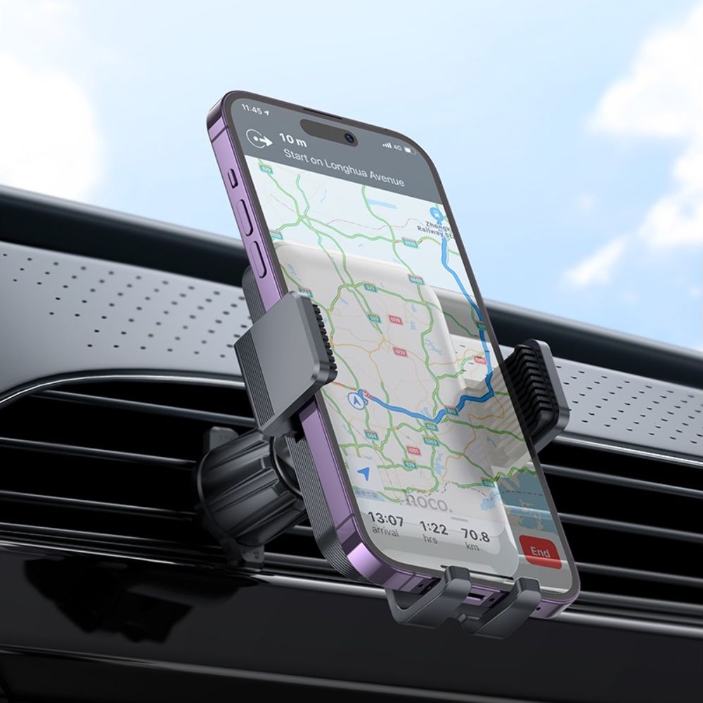 Автодержатель Hoco H26, чорний, сірий