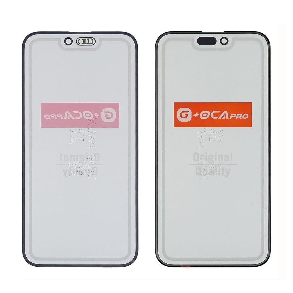 Стекло дисплея с OCA пленкой Apple iPhone 15 Pro Max черное G+OCA Pro