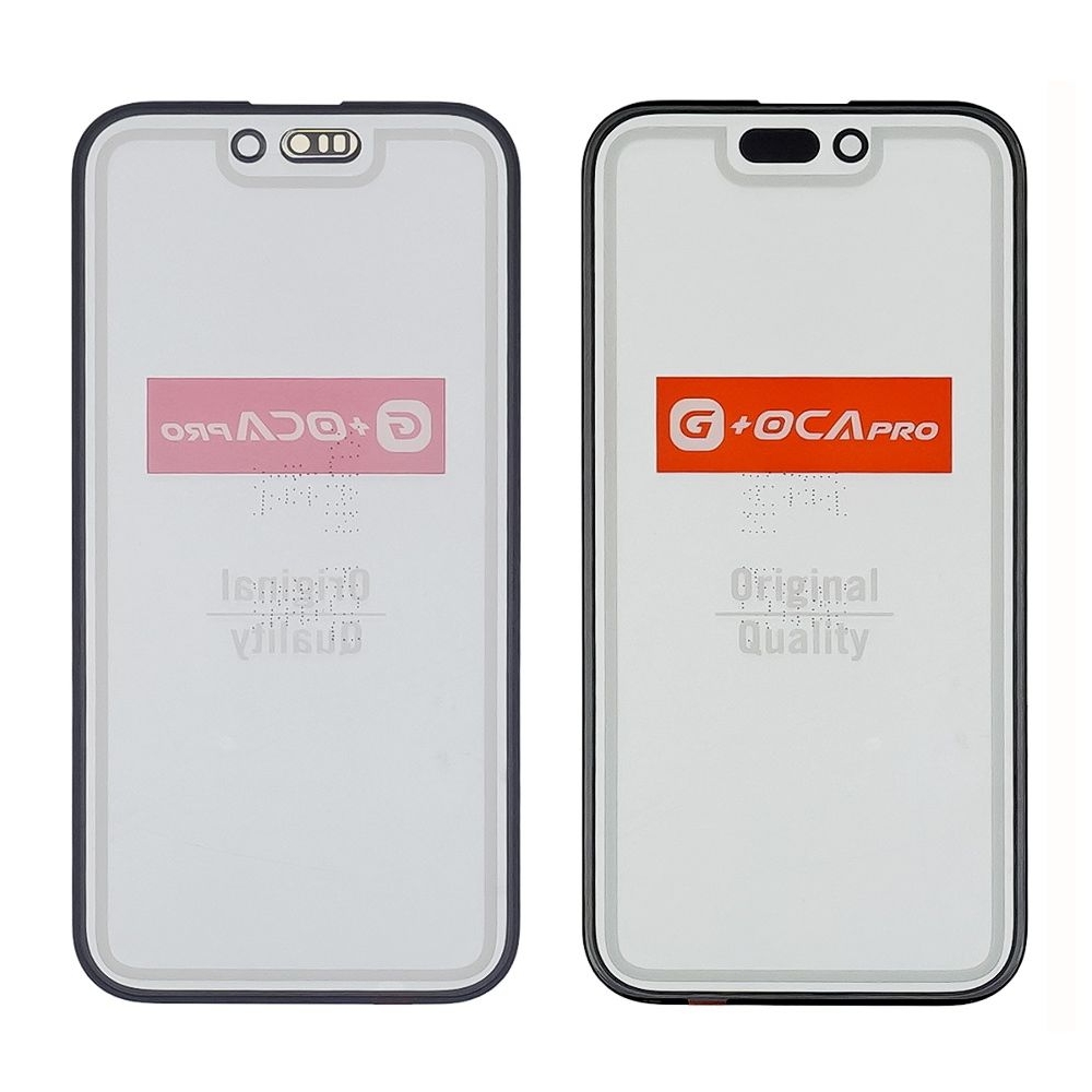Стекло дисплея с OCA пленкой Apple iPhone 15 черное G+OCA Pro