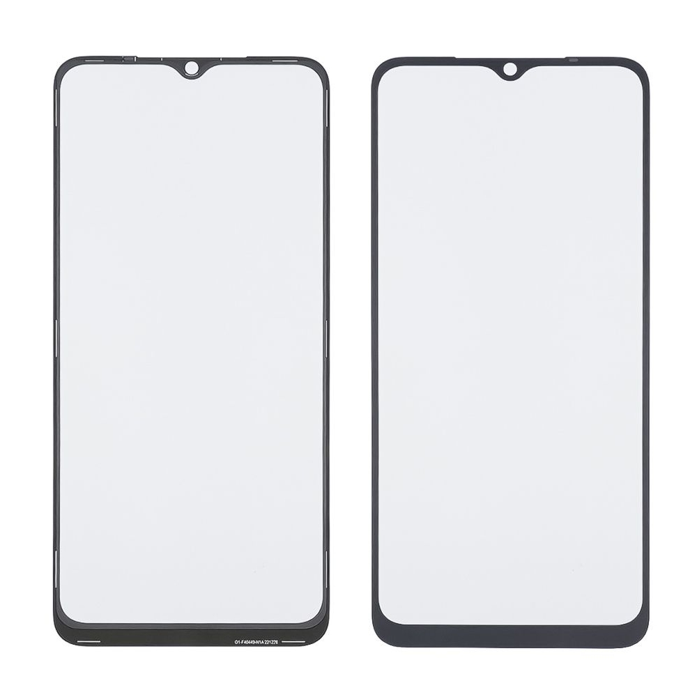 Стекло дисплея с OCA пленкой Xiaomi Redmi A2 черное с олеофобным покрытием, закаленное