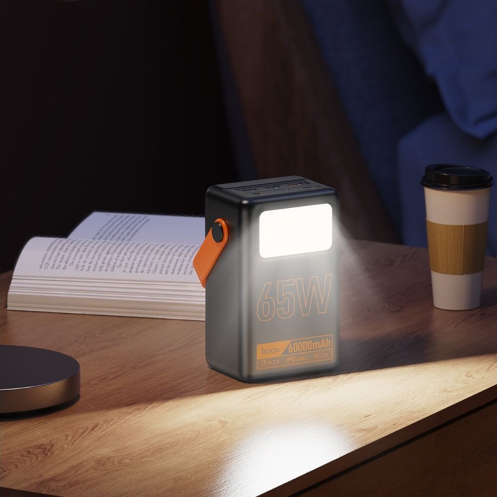Power bank Hoco J110A, 60000 мАч, 65 Вт, чорний, Power Delivery (PD)