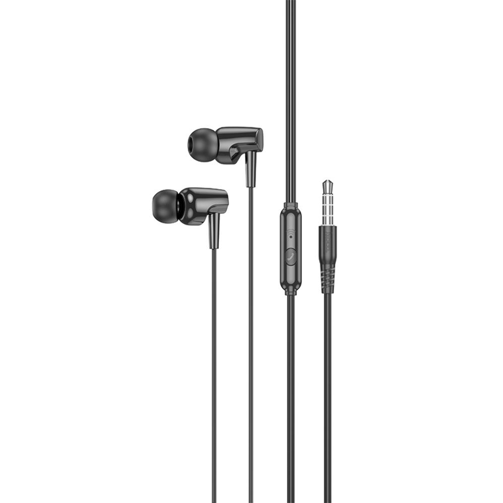 Наушники проводные вакуумные Hoco M112 Story с микрофоном Jack 3.5 черные