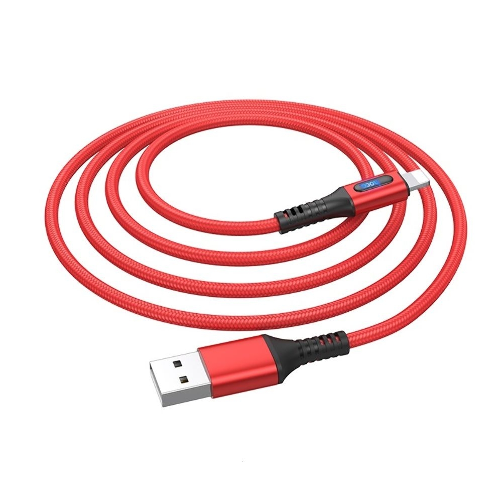 USB-кабель Hoco U79 1,2m 3A Lightning красный