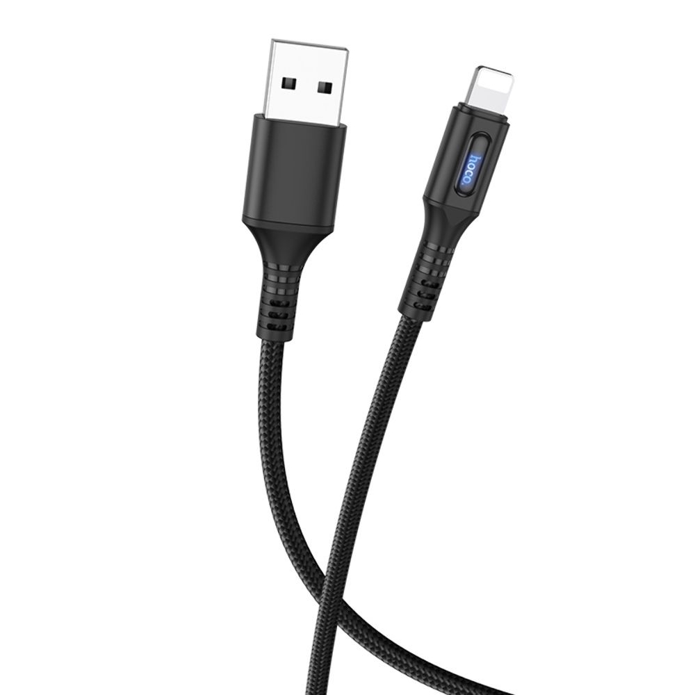 USB-кабель Hoco U79 1,2m 3A Lightning, чорний