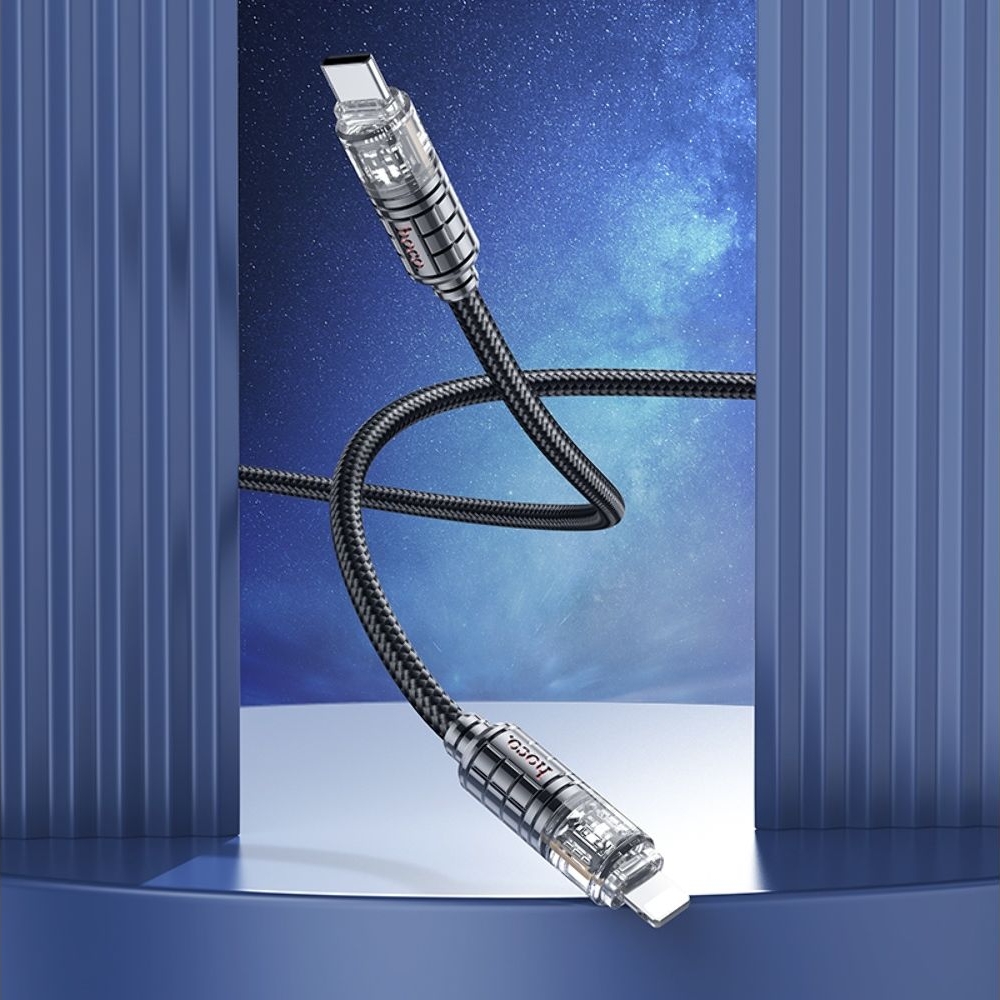 Кабель Hoco U122 Type-C на Lightning 1m, чорний