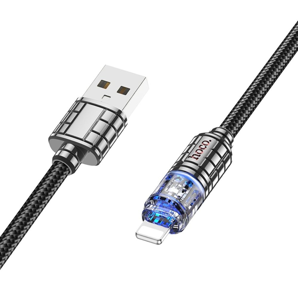 Кабель Hoco U122 USB to Lightning 1m, чорний