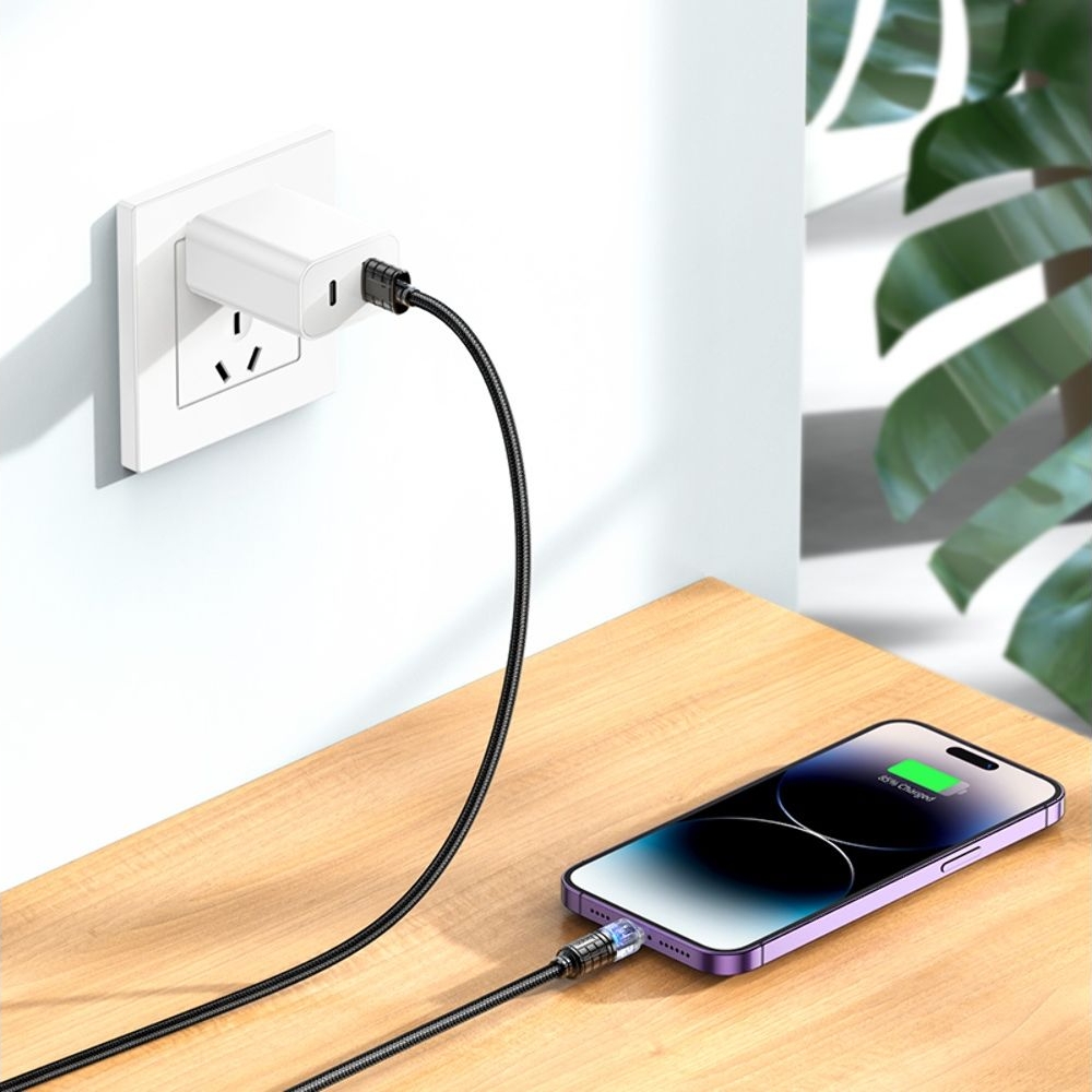 Кабель Hoco U122 USB to Lightning 1m, чорний