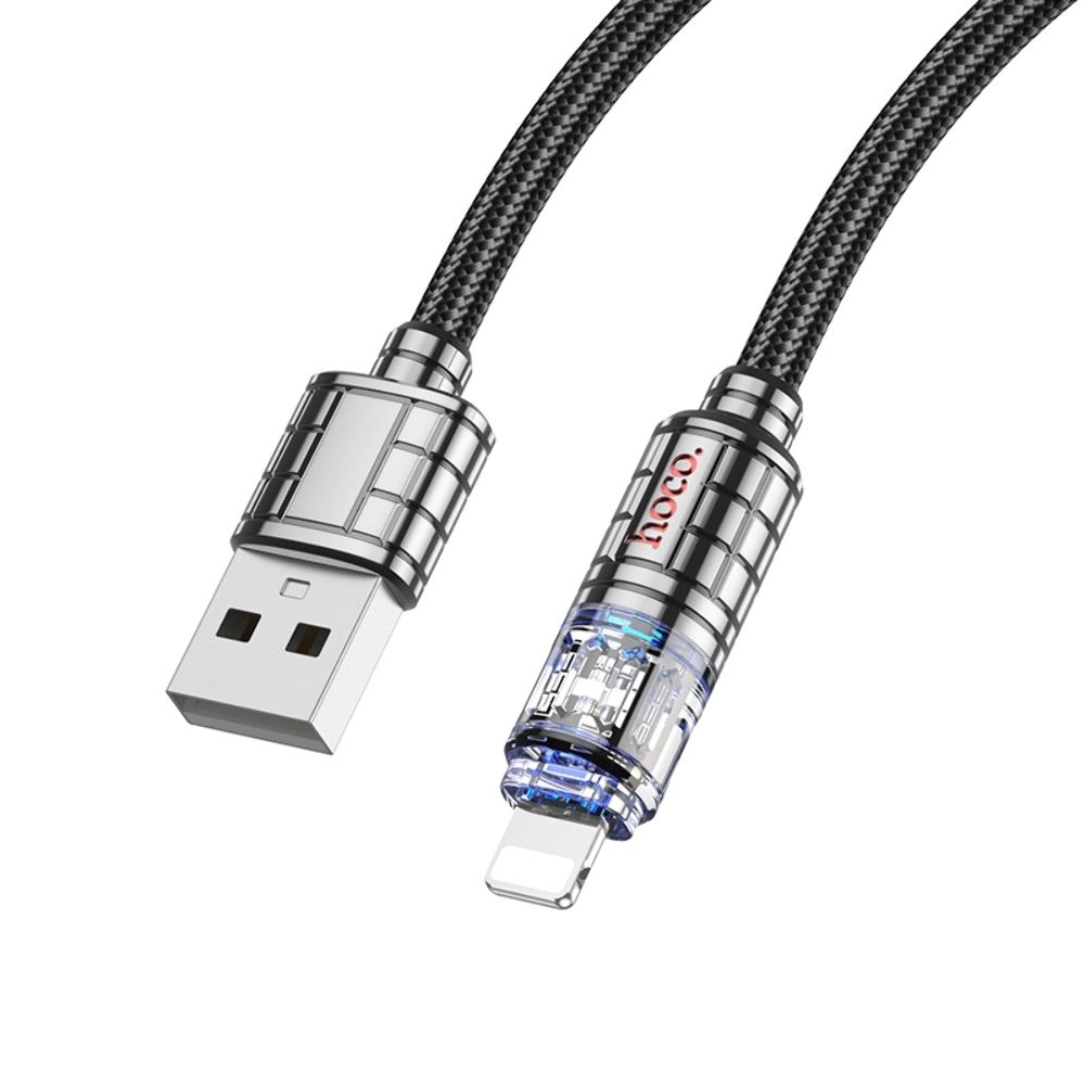 Кабель Hoco U122 USB to Lightning 1m, чорний