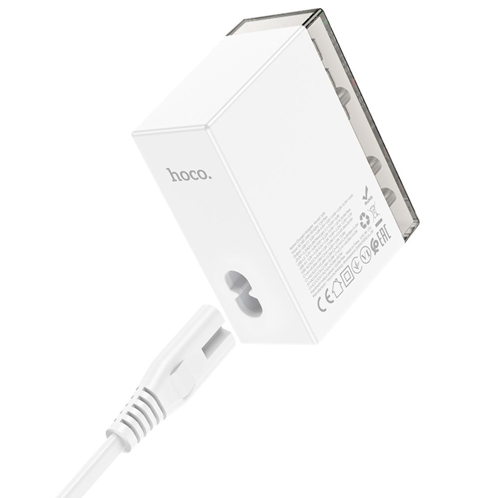 Сетевое зарядное устройство Hoco N36 3 USB/ 3 Type-C PD 65W белое