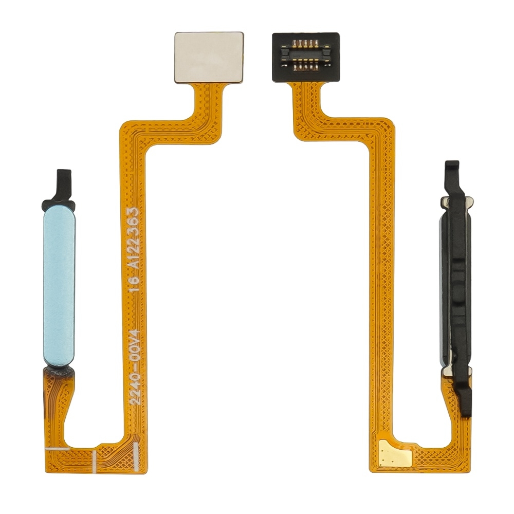 Шлейф Xiaomi Redmi Note 12 5G, кнопки включения, боковая клавиша, для сканера отпечатка пальца (Touch ID), синій, Original (PRC)