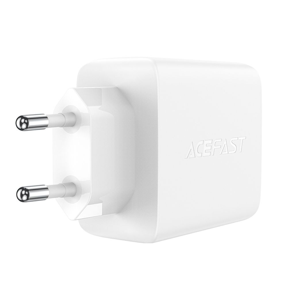Сетевое зарядное устройство Acefast A41, 1 USB, 2 Type-C, Quick Charge, Power Delivery (65 Вт), GaN, белое