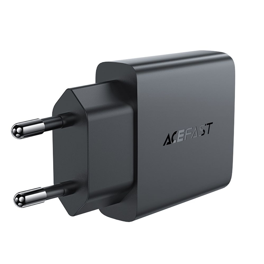 Сетевое зарядное устройство Acefast A69 USB/ Type-C, Quick Charge, Power Delivery (30 Вт), GaN, черное