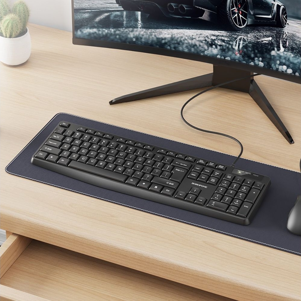 Клавиатура Borofone BG9 (ENG/ УКР/ РУС), чорний