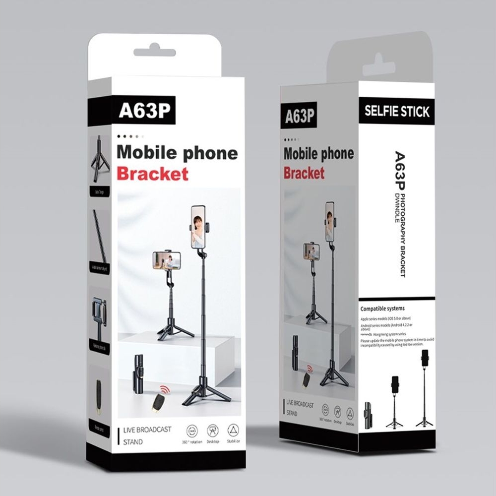 Штатив-трипод Adyss A63P, с пультом, 0.8 м, чорний