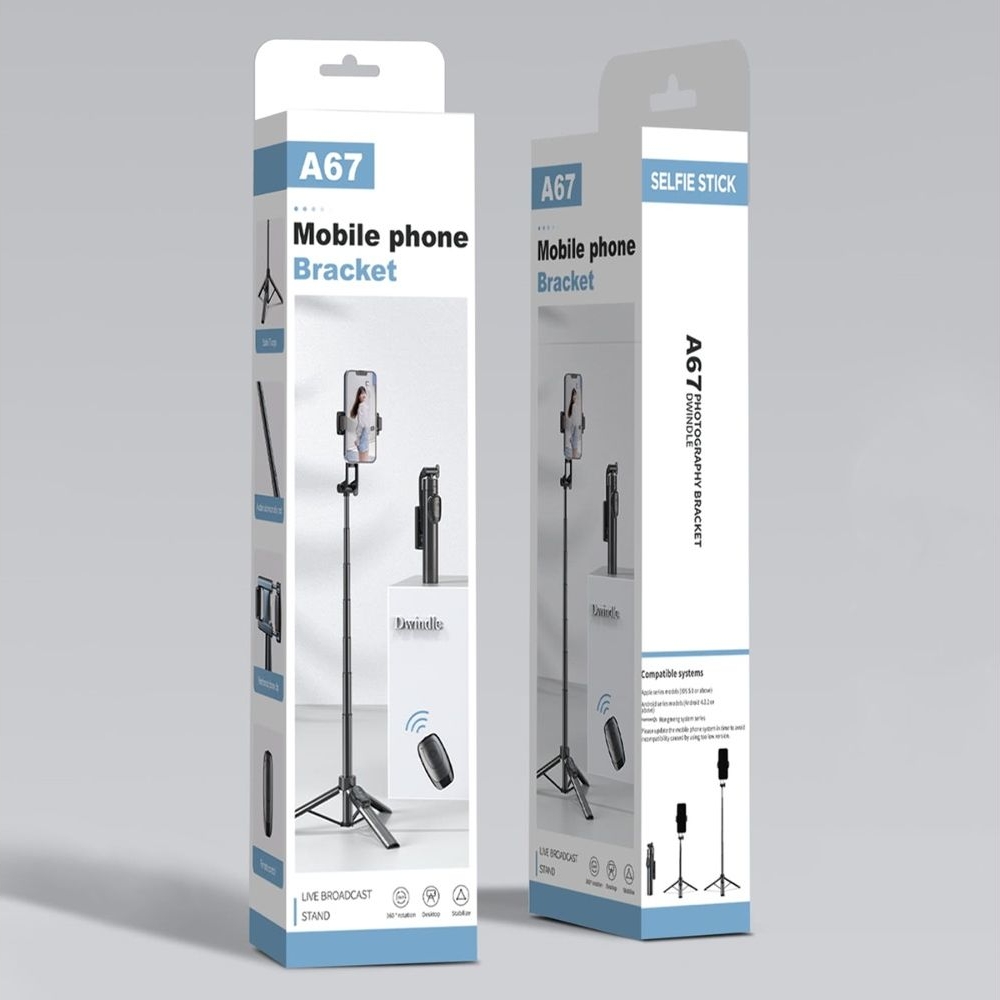 Штатив-трипод Adyss A67, с пультом, 1.1 м, чорний