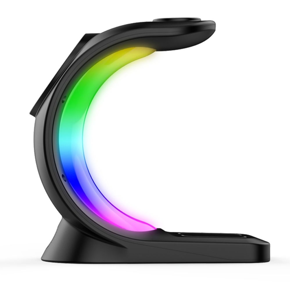 Беспроводная док-станция 3в1 T17 3in1 15W+5W+3.5W, черная