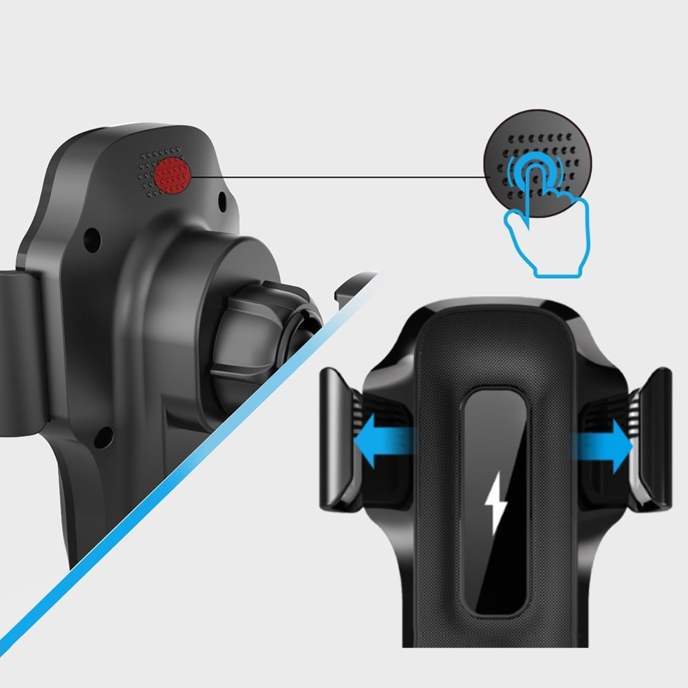 Автодержатель X15 15W, чорний с функцией беспроводной зарядки