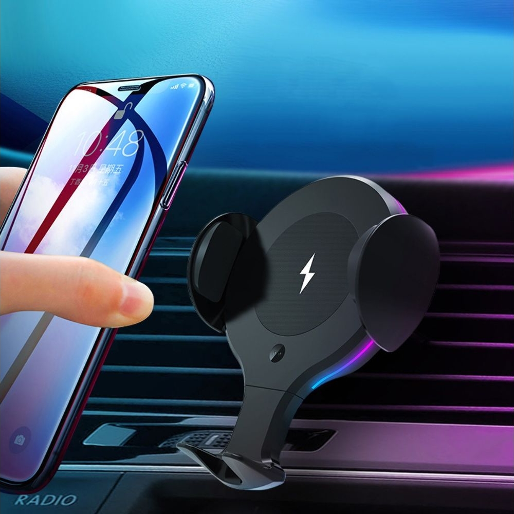 Автодержатель X9 15W, чорний с функцией беспроводной зарядки