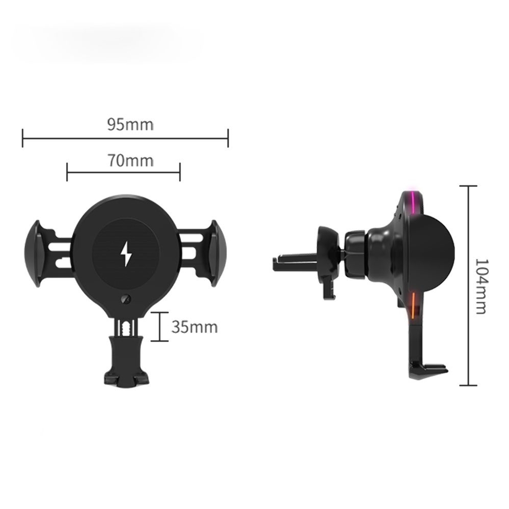 Автодержатель X9 15W, чорний с функцией беспроводной зарядки
