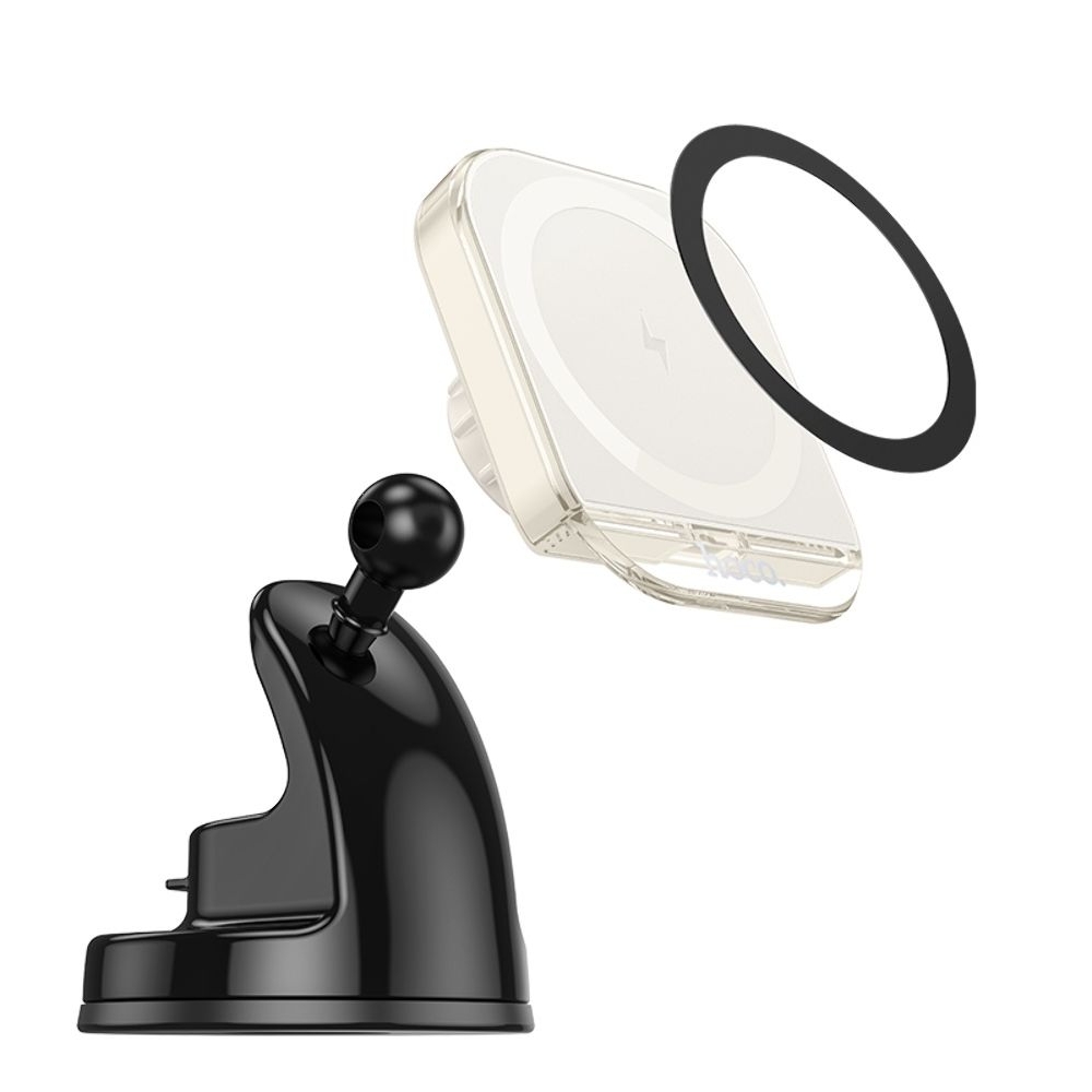 Автодержатель Hoco HW18, магнитный, с функцией беспроводной зарядки, білий