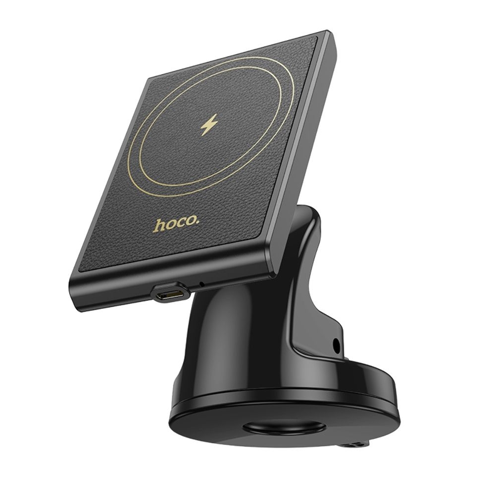 Автодержатель Hoco HW20, магнитный, с функцией беспроводной зарядки, чорний