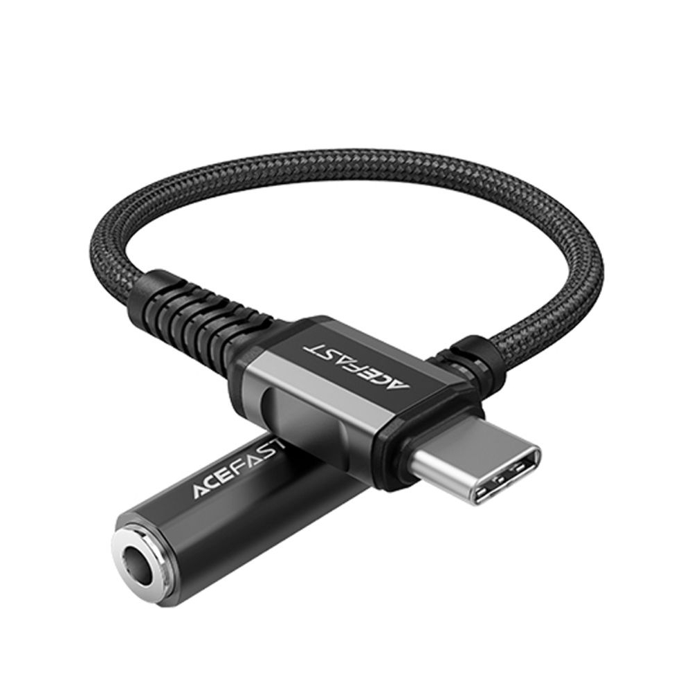Кабель Acefast C1-07 Type-C to 3.5mm 0.18m, чорний