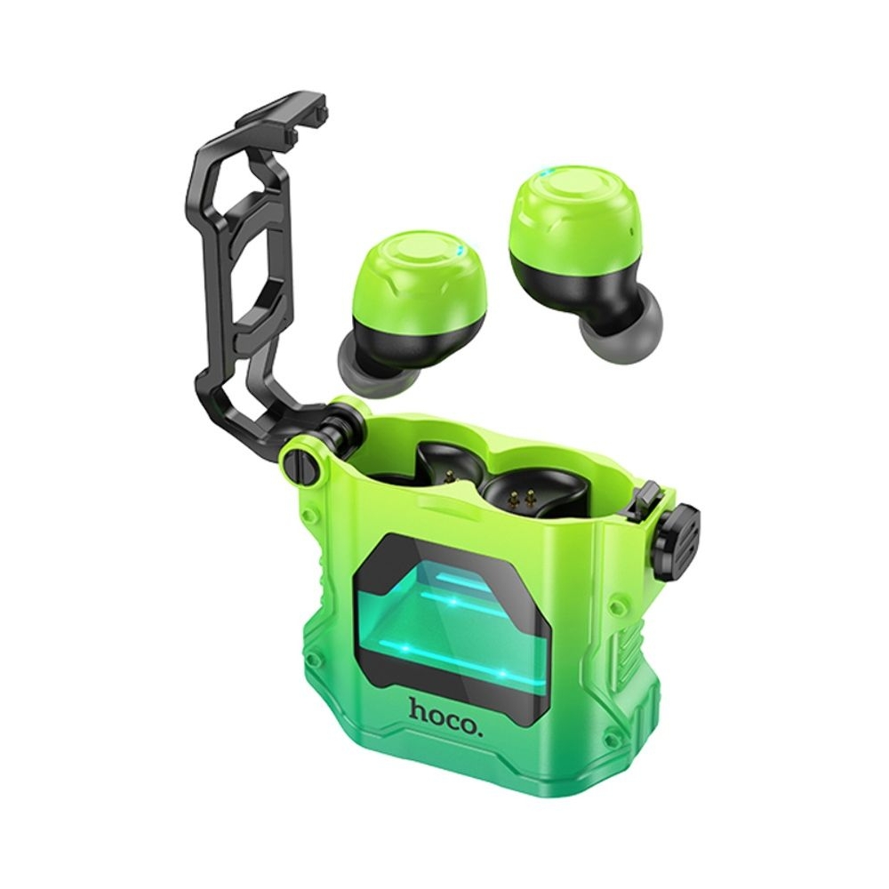 Наушники беспроводные вакуумные Hoco EW33 TWS fluorescent, зеленая