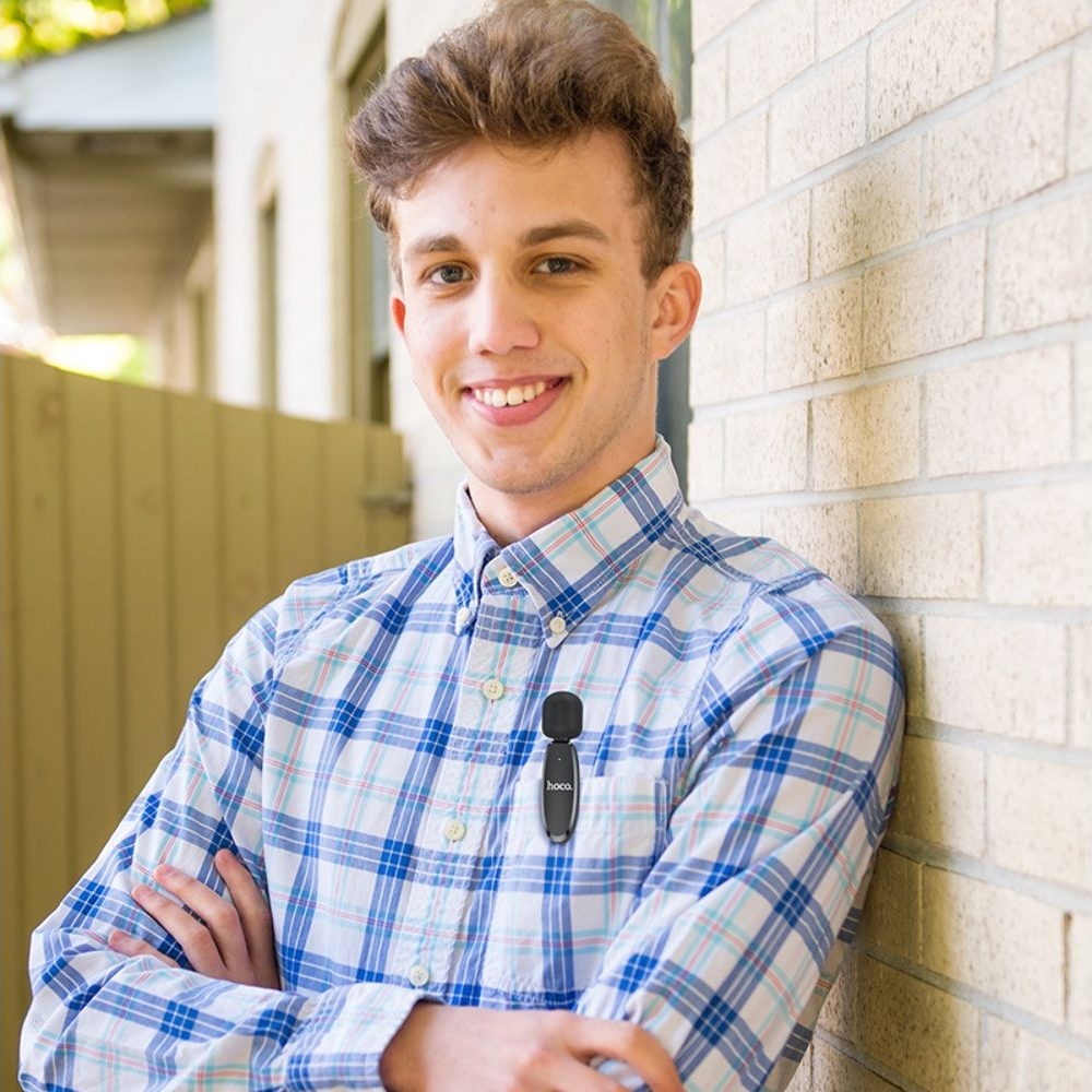 Микрофон Hoco L15, Lightning, чорний