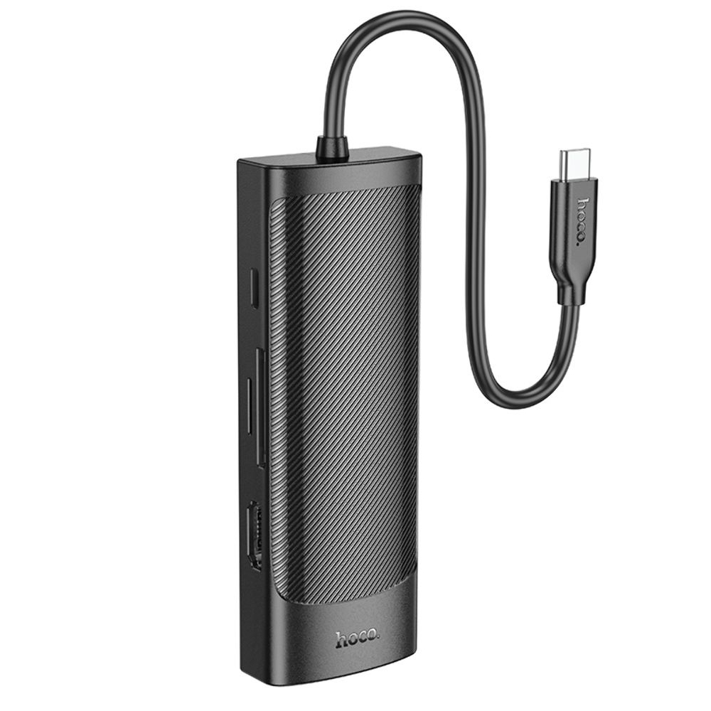 Адаптер переходник Hoco HB44 8в1 Type-C converter, чорний