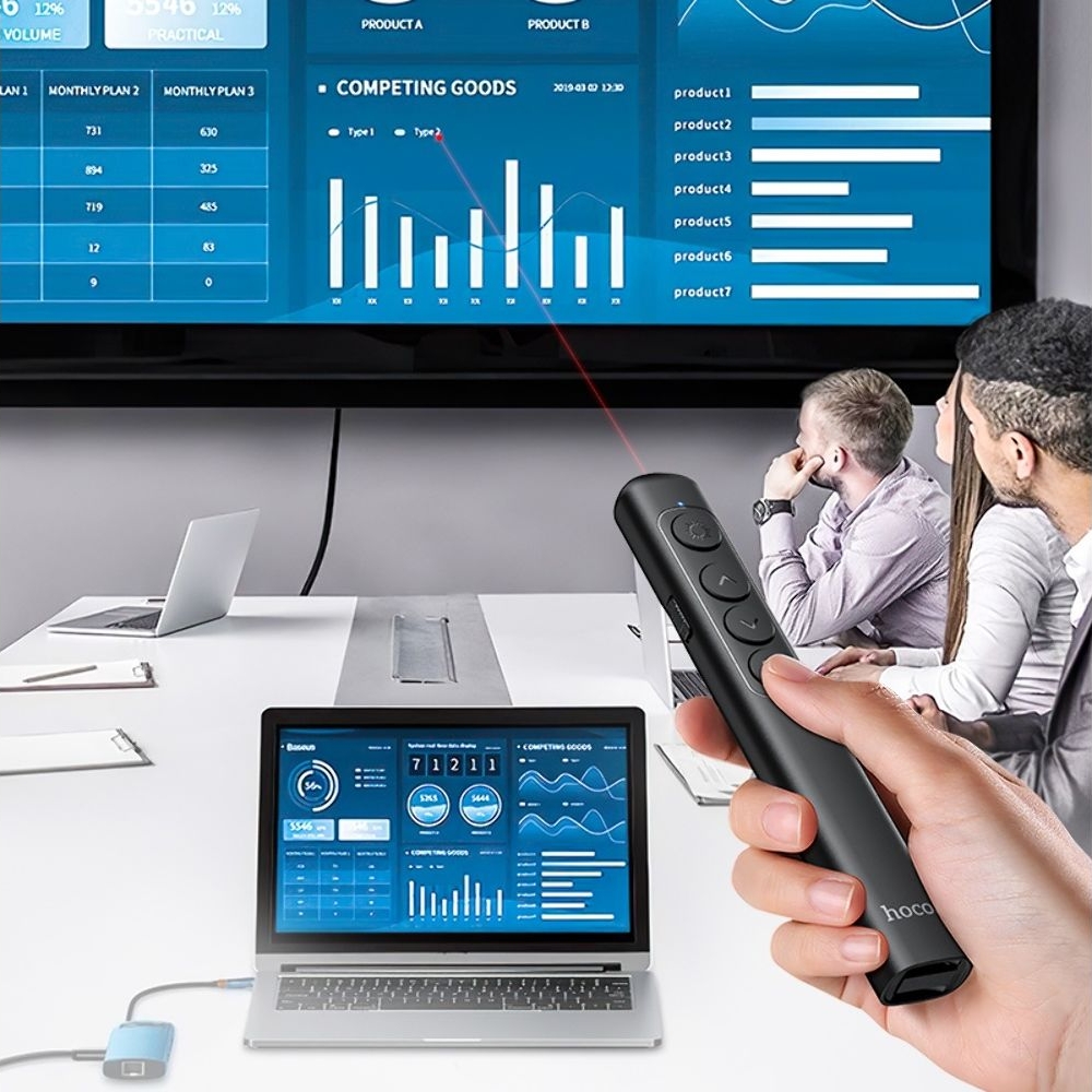 Презентер с лазерной указкой Hoco GM200, чорний