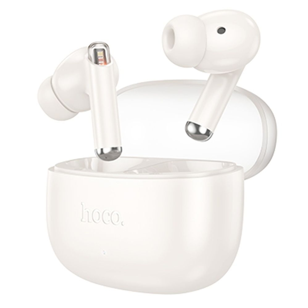 Наушники беспроводные вакуумные Hoco EQ12 TWS milky, белые