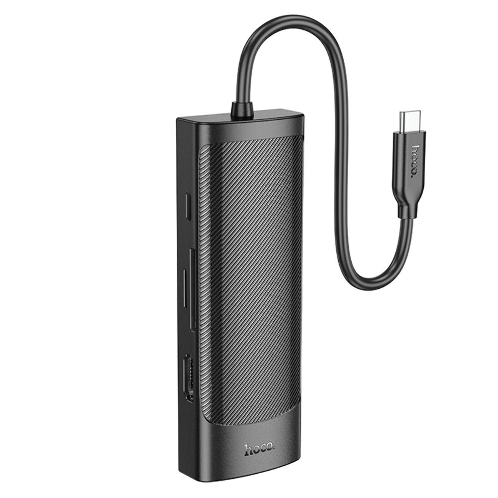 Адаптер переходник Hoco HB43 7в1 Type-C, чорний