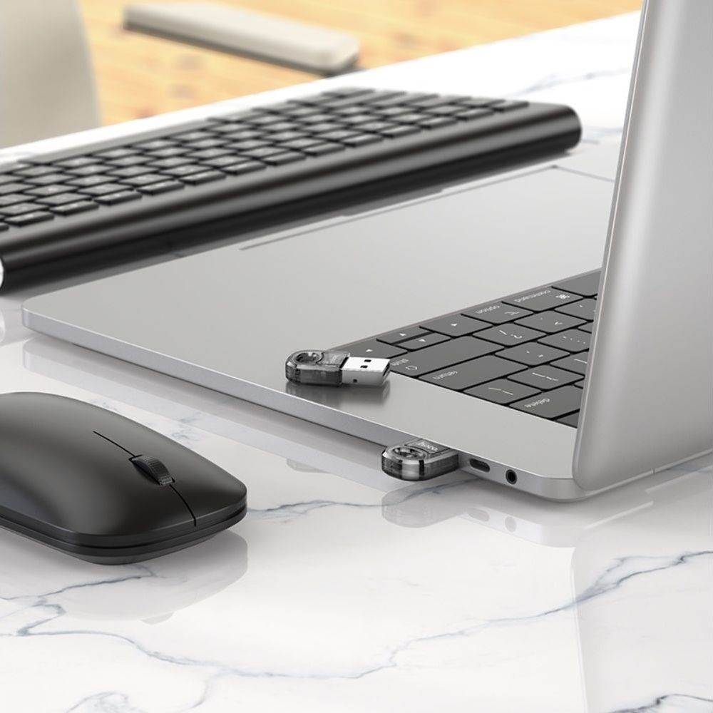 Адаптер переходник Hoco UA28 USB to, Bluetooth transparent, чорний