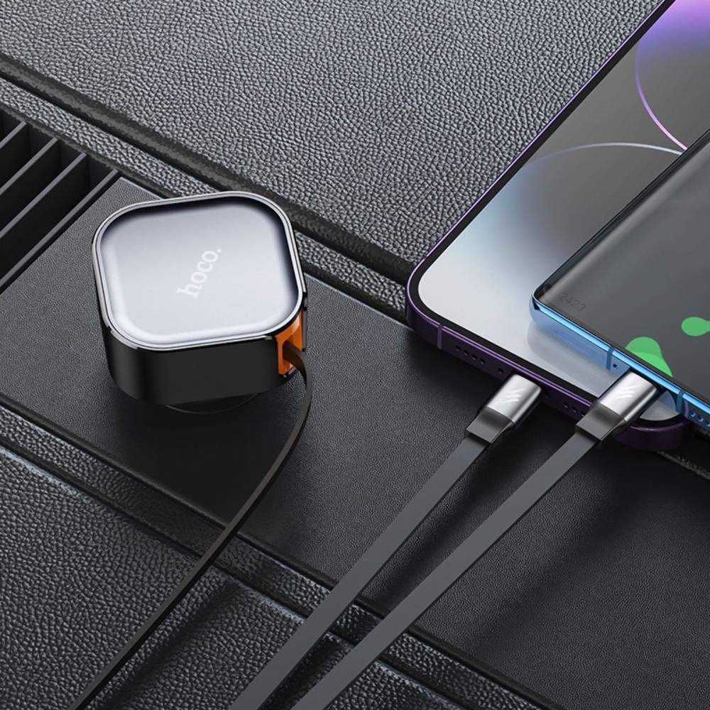 Автомобильний зарядний пристрій Hoco NZ13, Power Delivery (30 Вт), чорний + кабеля Type-C/ Lightning | зарядка, зарядное устройство