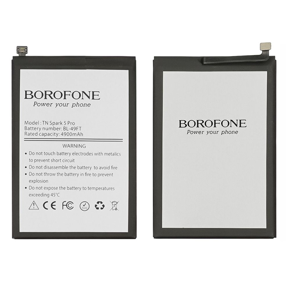 Акумулятор Tecno Camon 15, CD7, Pop 4, BC2, Pop 4 Pro, BC3, Pop 5 LTE, Spark 5 Pro, KD7, Spark 6 Go, KE5, KE5J, Spark 7, KF6n, Spark 7 Go, KF6m, Spark 8C, KG5k, KG5j, KG5n, MZ-Tecno KG5k, Borofone | 3-12 міс. гарантії | АКБ, батарея, аккумулятор