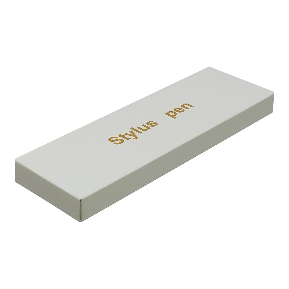 Стилус емкостный, высокоточный, 106BD активный со встроенной батареей, алюминиевый, с индикацией, білий, с кнопкой ВКЛ.