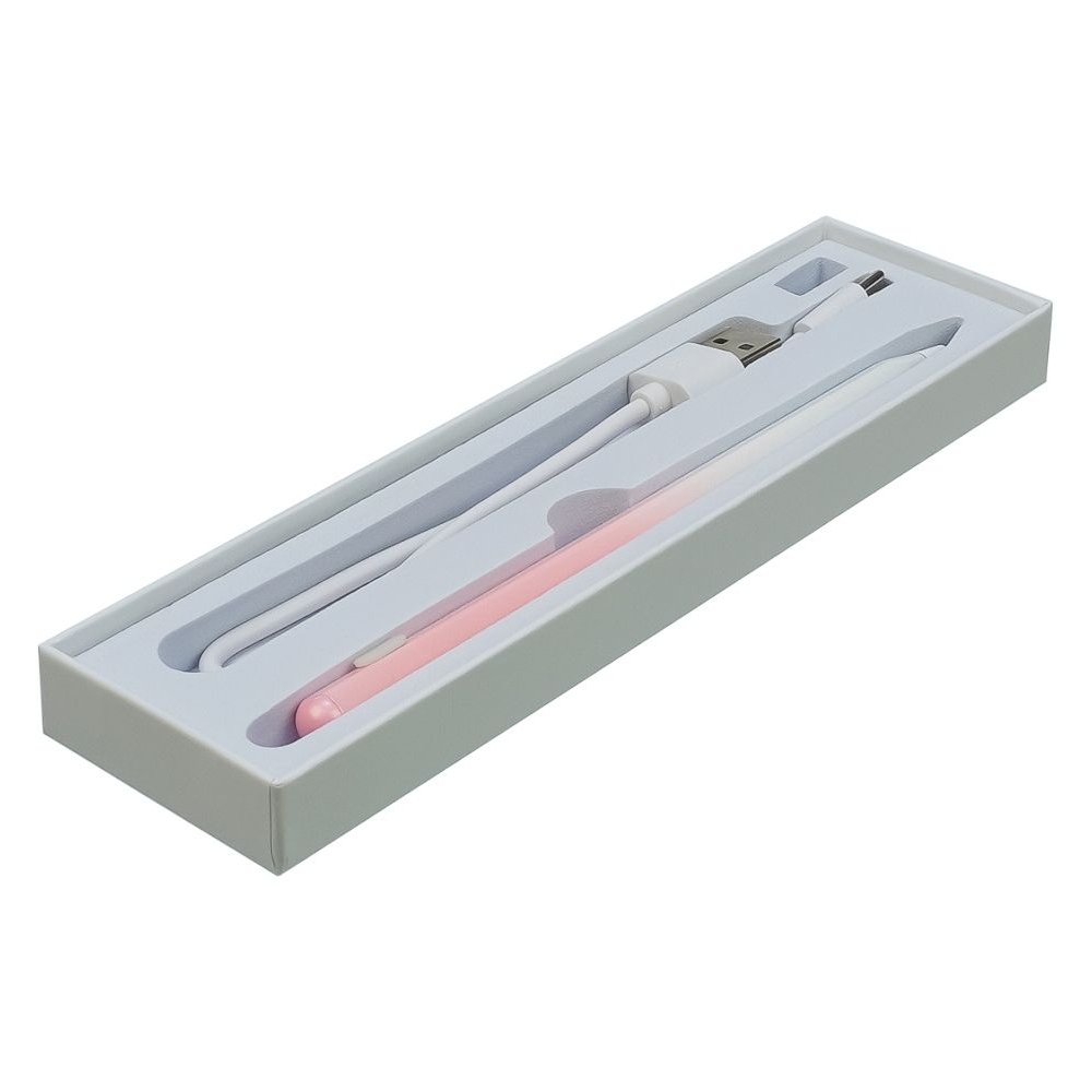 Стилус емкостный, высокоточный, KHD-106TB активный со встроенной батареей, алюминиевый, с индикацией, розовый, с кнопкой Вкл/Выкл