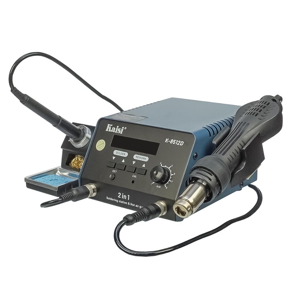 Паяльная станция прецизионная Kaisi K8512D, фен, паяльник T12, цифровая индикация
