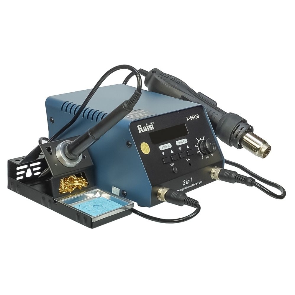 Паяльная станция прецизионная Kaisi K8512D, фен, паяльник T12, цифровая индикация