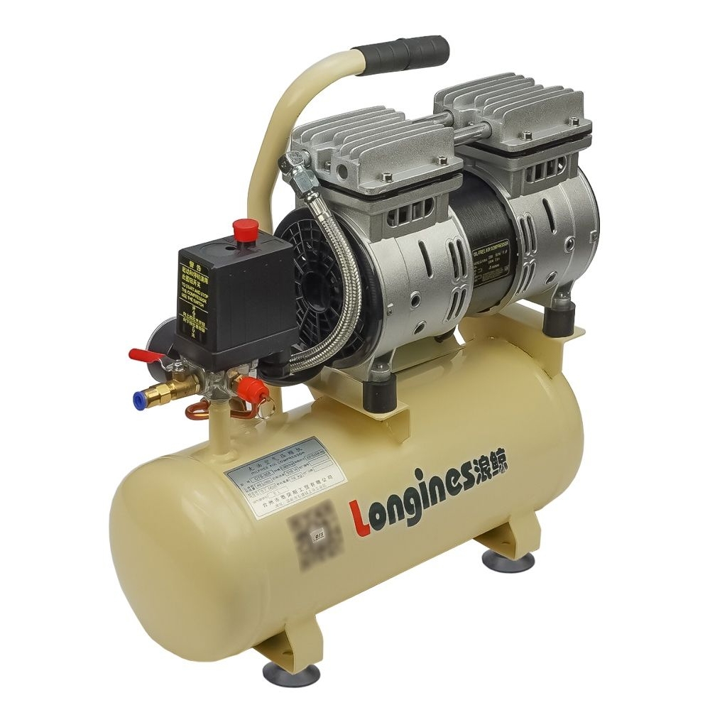 Компрессор безмасляный Longines OTS-550, 8л, 550 Вт, 7 bar, 40 л/ мин