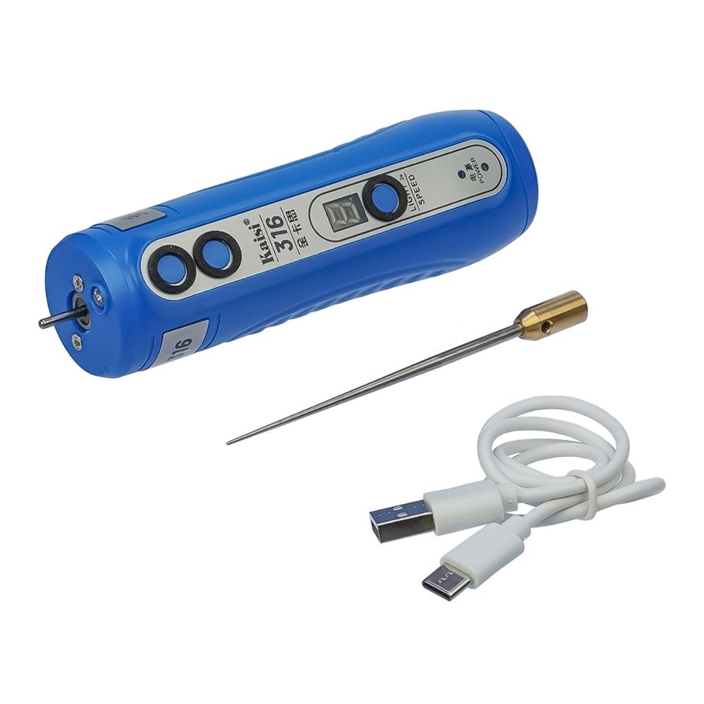 Электроинструмент аккумуляторный Kaisi 316A для снятия OCA плёнки с дисплея, с регулировкой крутящего момента и подсветкой