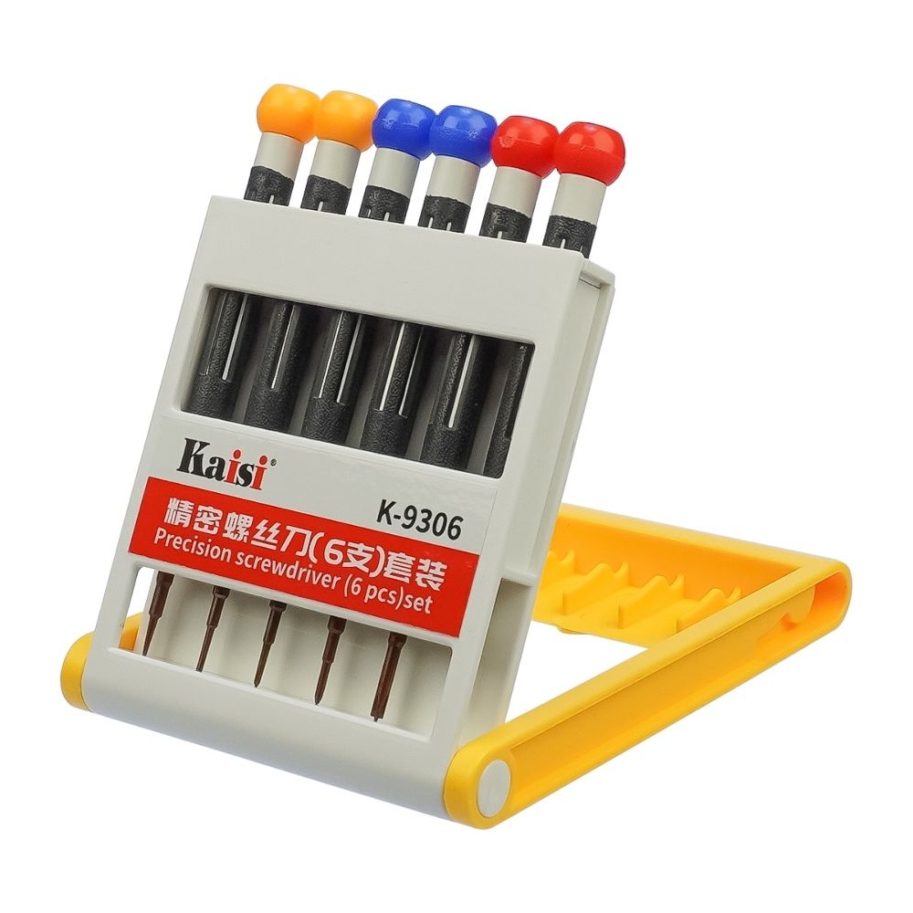 Набор отверток Kaisi K-9306 (+1.5, Y0.6, T2, *0.8, *1.2, hexagon M2.5)
