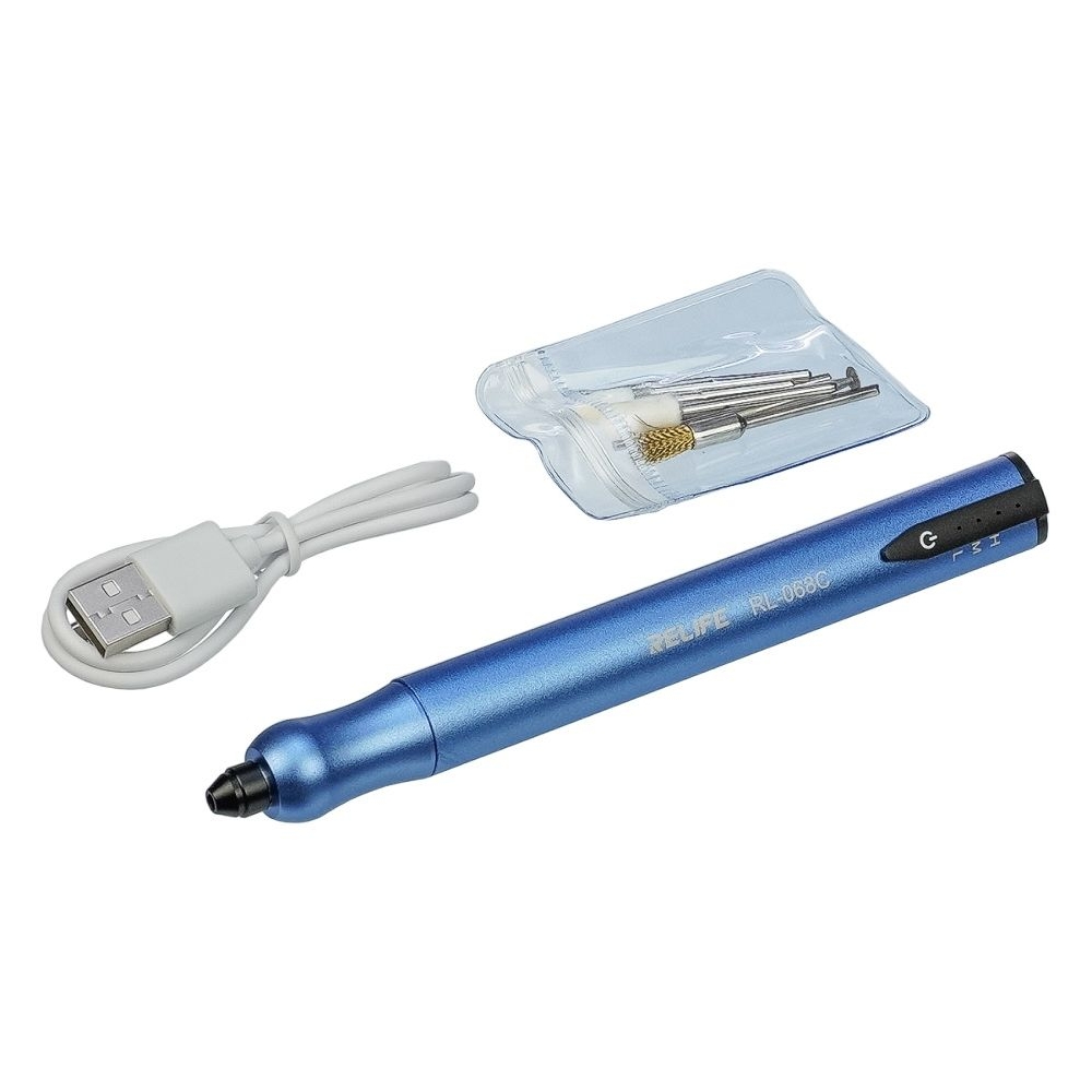 Бормашинка аккумуляторная Relife RL-068C (набор насадок для гравировки, шлифовки, полировки, 3 скорости работы)